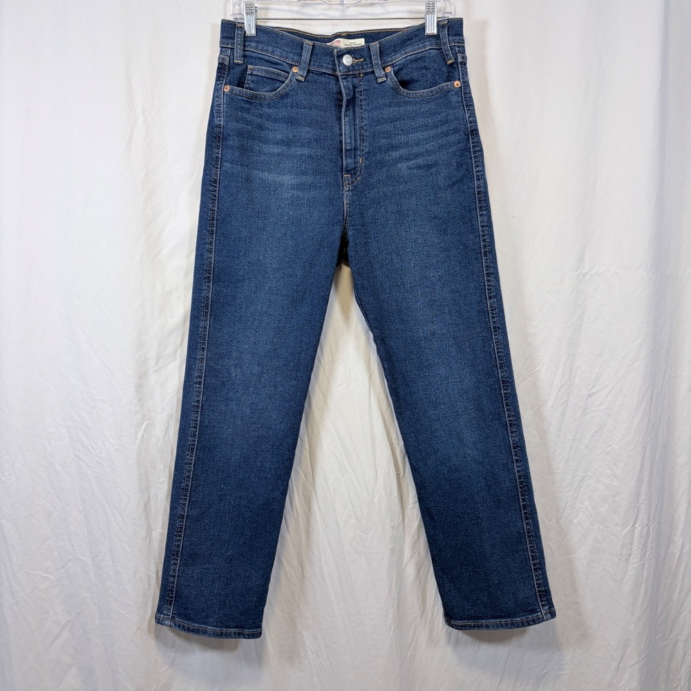 Signature by Levi Strauss Heritage High-Rise Straight Jeans Dark Wash 10 W30